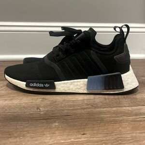 Adidas NMD R1 Black/White/Blue Dawn SKU 9545896 Running Sneakers Womens Size 9